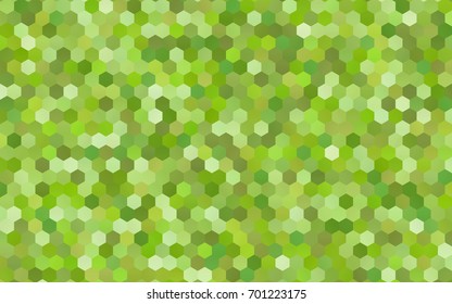 Dark Green, Yellow vector polygonal illustration, which consist of hexagons. Hexagonal pattern for your business design. Geometric background in Origami style with gradient. 