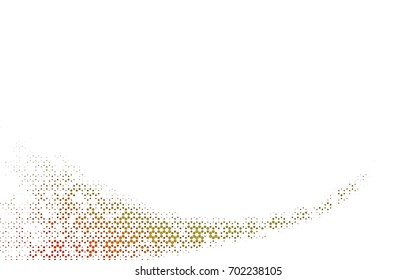 Dark Green, Yellow vector polygonal illustration, which consist of hexagons. Hexagonal pattern for your business design. Geometric background in Origami style with gradient. 