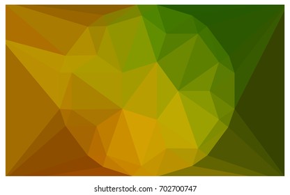 Dark Green, Yellow vector polygonal illustration, which consist of triangles with a gemstone in center. Triangular design of a huge diamond for your business. Creative geometric background of gems.
