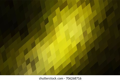 Dark Green, Yellow vector polygonal illustration consisting of rectangles. Rectangular design for your business. Creative geometric background in origami style with gradient.