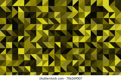 Dark Green, Yellow vector polygonal background. Modern geometrical abstract illustration with gradient. The template can be used as a background for cell phones.