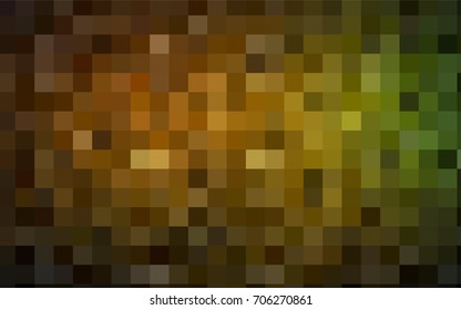 Dark Green, Yellow vector polygonal illustration consisting of rectangles. Rectangular design for your business. Creative geometric background in origami style with gradient.