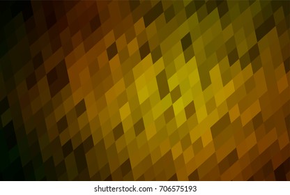 Dark Green, Yellow vector polygonal illustration consisting of rectangles. Rectangular design for your business. Creative geometric background in origami style with gradient.