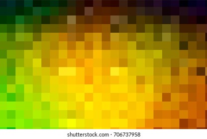 Dark Green, Yellow vector polygonal illustration consisting of rectangles. Rectangular design for your business. Creative geometric background in origami style with gradient.