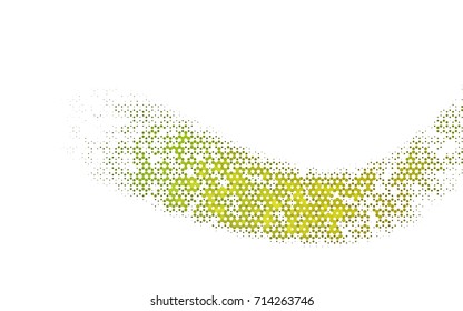 Dark Green, Yellow vector polygonal illustration, which consist of hexagons. Hexagonal pattern for your business design. Geometric background in Origami style with gradient. 