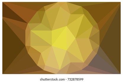 Dark Green, Yellow vector polygonal illustration, which consist of triangles with a gemstone in center. Triangular design of a huge diamond for your business. Creative geometric background of gems.
