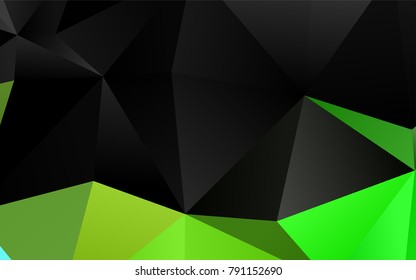 Dark Green, Yellow vector polygonal background. A sample with polygonal shapes. The polygonal design can be used for your web site.