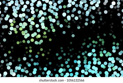 Dark Green, Yellow vector red banner with set of circles, dots. Donuts Background. Creative Design Template. Technological halftone illustration.