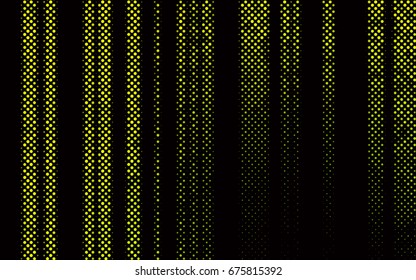 Dark Green, Yellow vector red banner with set of circles, dots. Donuts Background. Creative Design Template. Technological halftone illustration.
