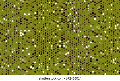 Dark Green, Yellow vector red pattern of geometric circles, shapes. Colorful mosaic banner. Geometric background with colored disks.