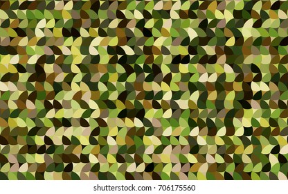 Dark Green, Yellow vector red pattern of geometric circles, shapes. Colorful mosaic banner. Geometric background with colored disks.