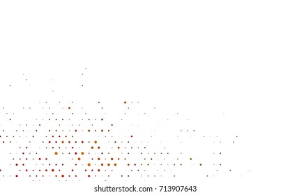 Dark Green, Yellow vector red banner with set of circles, dots. Donuts Background. Creative Design Template. Technological halftone illustration.