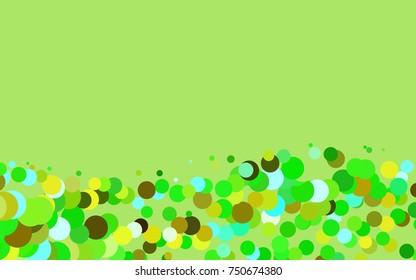 Dark Green, Yellow vector red pattern of geometric circles, shapes. Colorful mosaic banner. Geometric background with colored disks.