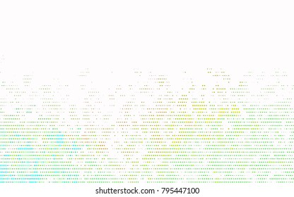 Dark Green, Yellow vector red pattern of geometric circles, shapes. Colorful mosaic banner. Geometric background with colored disks.