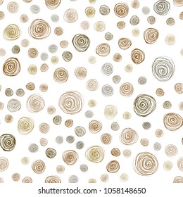 Dark Green, Yellow vector seamless natural abstract design. Decorative illustration with doodles on abstract template. Completely new template for your business design.