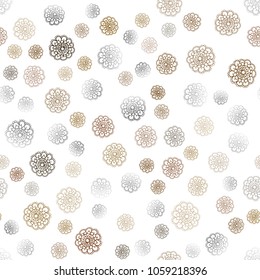 Dark Green, Yellow vector seamless natural elegant pattern. An elegant bright illustration with flowers in Natural style. The best blurred design for your business.