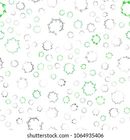 Dark Green, Yellow vector seamless  pattern with spheres. Modern abstract illustration with colorful water drops. Beautiful design for your business advert.