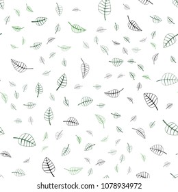 Dark Green, Yellow vector seamless  doodle blurred pattern. Glitter abstract illustration with doodles and leaves. Pattern for wallpapers and coloring books.