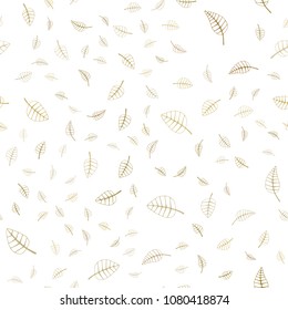 Dark Green, Yellow vector seamless  natural abstract template. Blurred decorative design in Indian style with leaves. Pattern for heads of websites and designs.