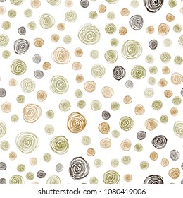 Dark Green, Yellow vector seamless doodle bright background. Flowers on blurred abstract background with gradient. Completely new template for your brand book.