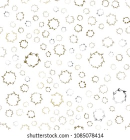 Dark Green, Yellow vector seamless  template with circles. Glitter abstract illustration with blurred drops of rain. Pattern can be used as texture of wallpapers.