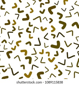 Dark Green, Yellow vector seamless  pattern with curved circles. Glitter abstract illustration with wry lines. Marble style for your business design.