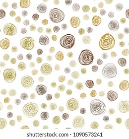 Dark Green, Yellow vector seamless abstract doodle template. Colorful abstract illustration with flowers in doodle style. Pattern for colorful books and pages for kids.