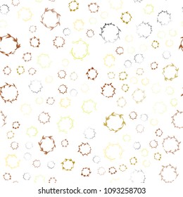 Dark Green, Yellow vector seamless backdrop with dots. Blurred bubbles on abstract background with colorful gradient. Completely new template for your brand book.