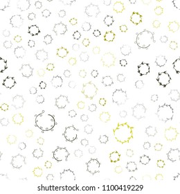 Dark Green, Yellow vector seamless backdrop with dots. Blurred bubbles on abstract background with colorful gradient. Completely new template for your brand book.