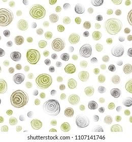 Dark Green, Yellow vector seamless abstract doodle template. Creative illustration in blurred style with flowers. Pattern for colorful books and pages for kids.