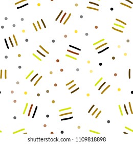 Dark Green, Yellow vector seamless layout with simple elements. Seamless gradient abstract lines on white background. Pattern for design of fabric, wallpapers.