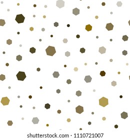 Dark Green, Yellow vector seamless background with hexagons. Design in abstract style with hexagons. Pattern for texture of wallpapers.
