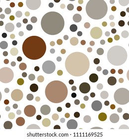 Dark Green, Yellow vector seamless backdrop with dots. Blurred decorative design in abstract style with bubbles. Pattern can be used for ads, leaflets.