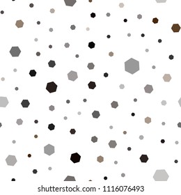 Dark Green, Yellow vector seamless layout with hexagonal shapes. White background with colorful hexagons. Pattern can for your ad, booklets.