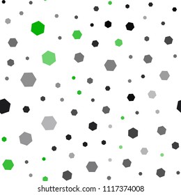 Dark Green, Yellow vector seamless template in hexagonal style. Colorful hexagons on white backdrop. New template for your brand book.
