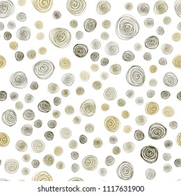 Dark Green, Yellow vector seamless doodle blurred background. Colorful abstract illustration with flowers in doodle style. Brand-new design for your business.