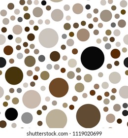 Dark Green, Yellow vector seamless texture with disks. Beautiful colored illustration with blurred circles in nature style. Pattern can be used for beautiful websites.