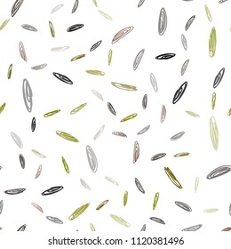 Dark Green, Yellow vector seamless pattern with spheres. Blurred bubbles on abstract background with colorful gradient. Completely new template for your brand book.