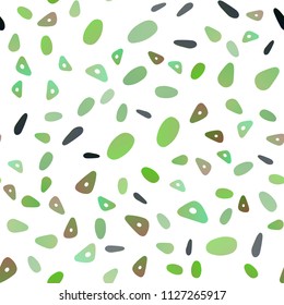 Dark Green, Yellow vector seamless pattern in polygonal style with circles. Abstract gradient illustration with circles, triangles. Modern template for your landing page.