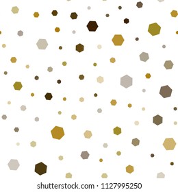 Dark Green, Yellow vector seamless template in hexagonal style. Abstract illustration with colorful hexagons. Pattern for texture of wallpapers.
