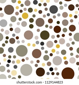 Dark Green, Yellow vector seamless texture with disks. Beautiful colored illustration with blurred circles in nature style. Beautiful design for your business advert.
