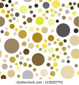 Dark Green, Yellow vector seamless background with bubbles. Modern abstract illustration with colorful water drops. Completely new template for your brand book.