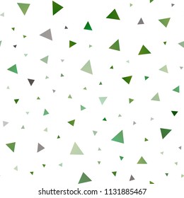 Dark Green, Yellow vector seamless texture in triangular style. Decorative design in abstract style with triangles. Best design for your ad, poster, banner.