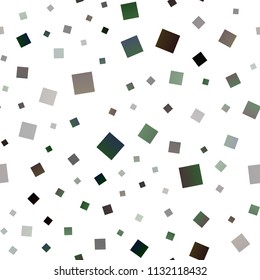 Dark Green, Yellow vector seamless backdrop with rectangles, squares. Glitter abstract illustration with rectangular shapes. Pattern can be used for websites.
