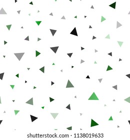 Dark Green, Yellow vector seamless template with crystals, triangles. Beautiful illustration with triangles in nature style. The template can be used as a background.