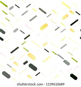 Dark Green, Yellow vector seamless pattern with narrow lines. Decorative shining illustration with lines on abstract template. The pattern can be used for busines ad, booklets, leaflets