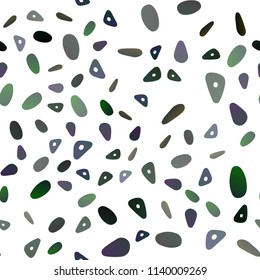 Dark Green, Yellow vector seamless layout with circles, lines. Modern abstract illustration with colorful dots, lines. Pattern for commercials.