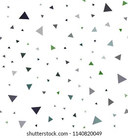 Dark Green, Yellow vector seamless pattern in polygonal style. Abstract gradient illustration with triangles. Smart design for your business advert.