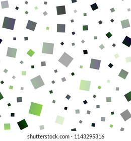 Dark Green, Yellow vector seamless template with crystals, rectangles. Beautiful illustration with rectangles and squares. Best design for your ad, poster, banner.