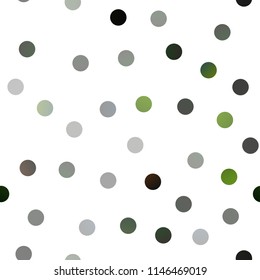 Dark Green, Yellow vector seamless template with circles. Blurred decorative design in abstract style with bubbles. The pattern can be used for beautiful websites.